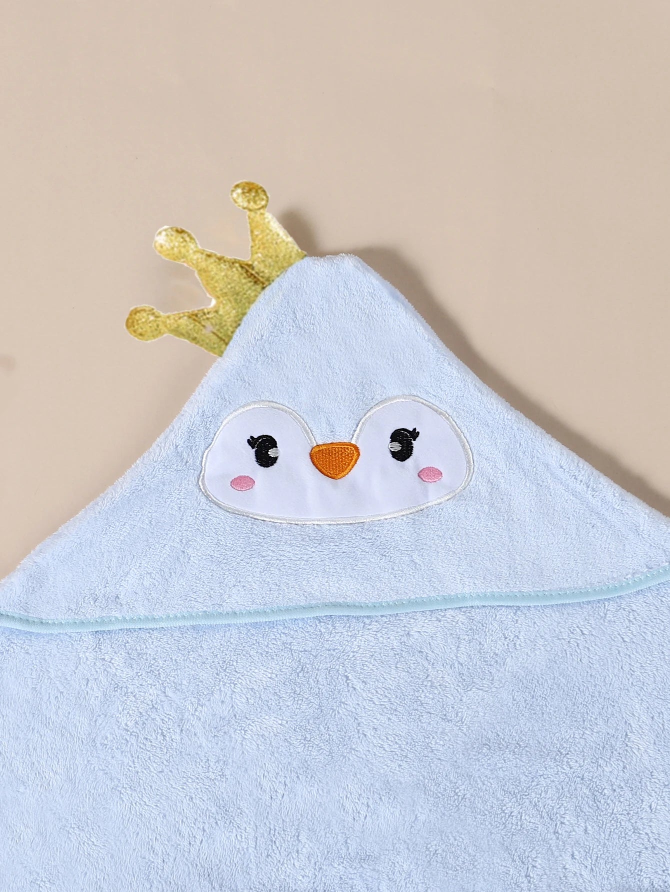466B-Cape de bain bébé 80x80 cm en polyester avec capuche – Peignoir et couverture pour nouveau-né