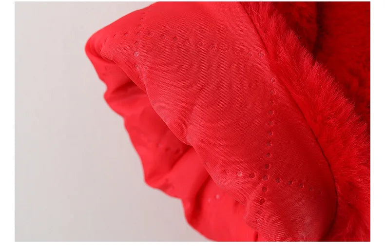 135-Veste d'Hiver en Fourrure pour Filles - Élégance et Confort
