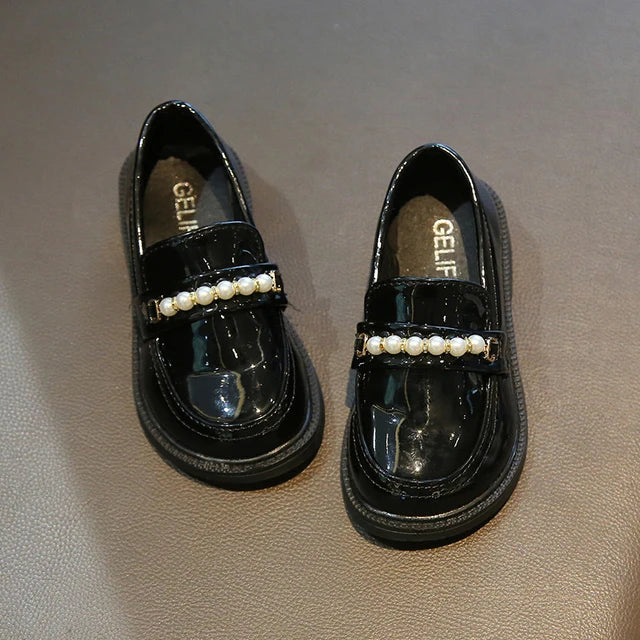 255-Chaussures en Cuir pour Filles - Élégance et Style !