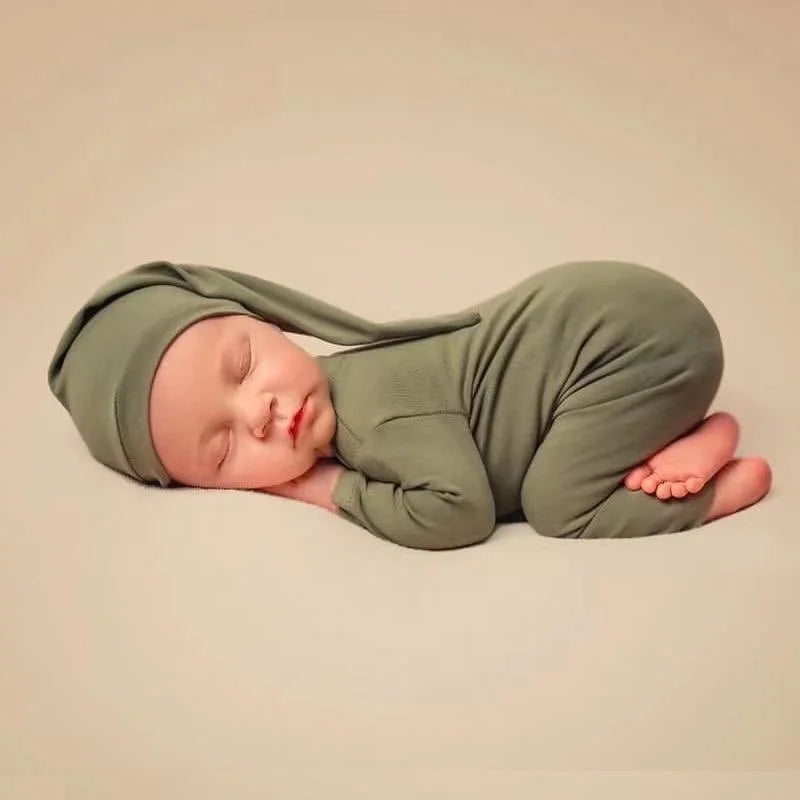 005- Accessoires de Photographie pour Nouveau-nés - Ensemble de Costume avec Bonnet