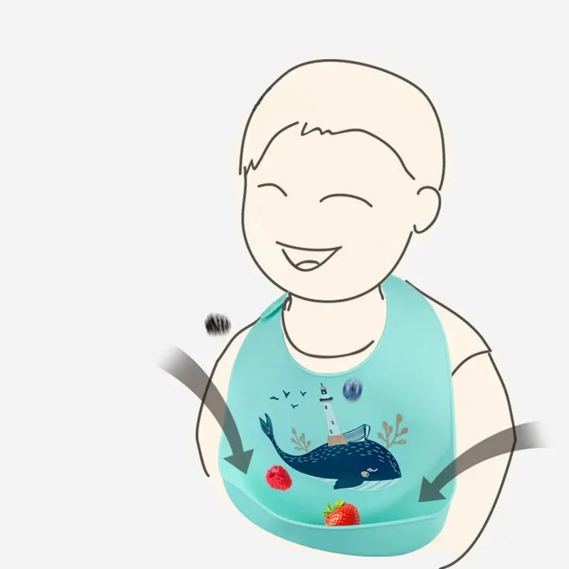370-Bavoirs Bébé Ajustables – Styles Variés avec Motifs Animaliers et Imperméables