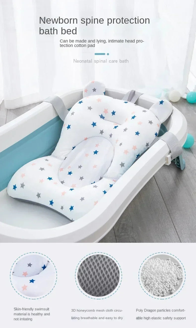 482D-Matelas de Support de Bain pour Bébé – Siège de Bain Pliable et Flottant
