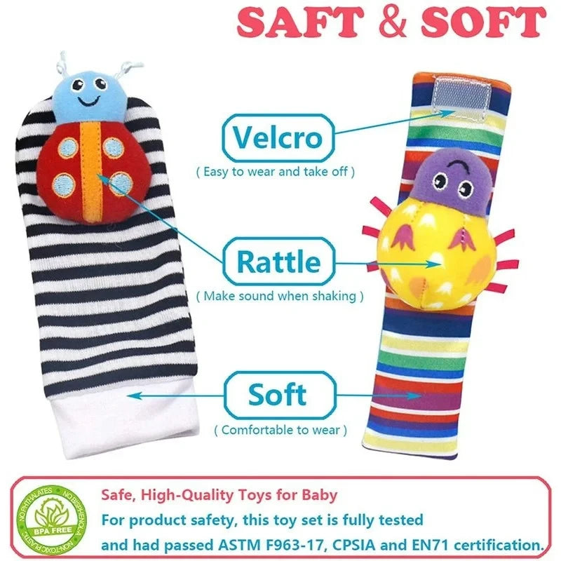 267A-Set de Hochets Doux en Peluche pour Bébé - 0 à 24 Mois