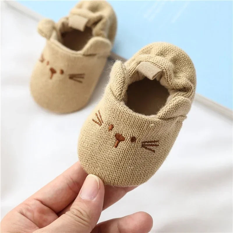 091A-Newborn Baby Crib Shoes - Premiers Pas Antidérapants pour Garçons et Filles