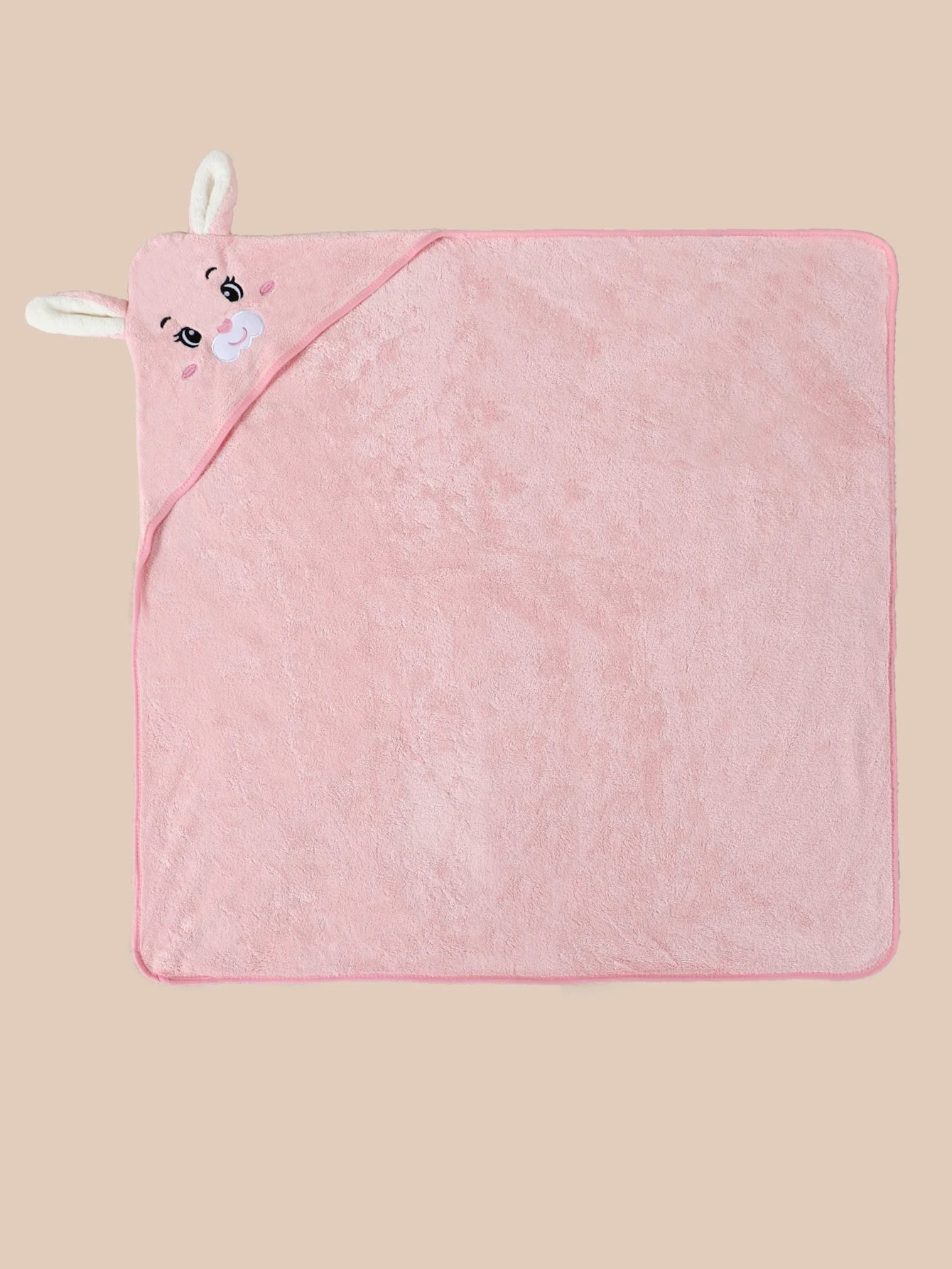 466B-Cape de bain bébé 80x80 cm en polyester avec capuche – Peignoir et couverture pour nouveau-né