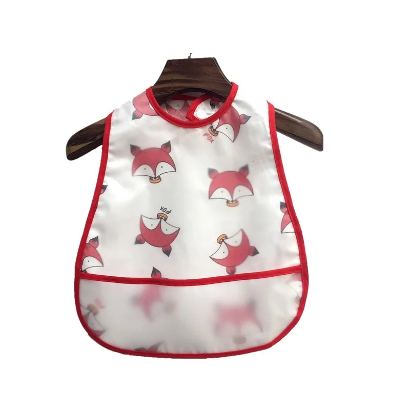 371-Bavoir Étanche avec Motif Cartoon – Protection Adorable pour Bébé