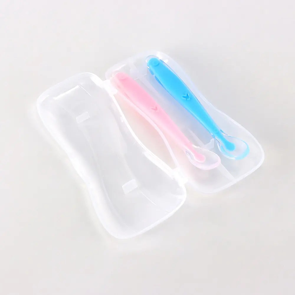 324-Set de Cuillères Bébé en Silicone – Douceur et Sécurité pour les Premières Bouchées