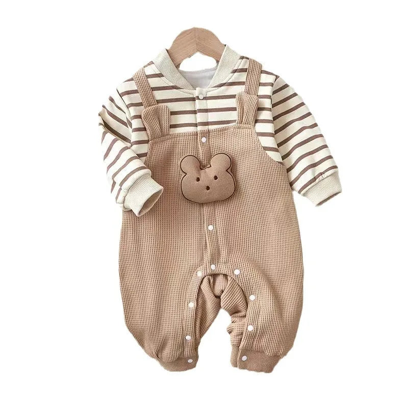 083-Rompers Strié MILANCEL pour Bébé - Confort et Élégance pour les Petits Explorateurs
