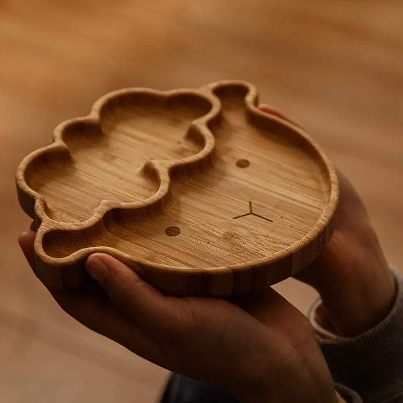 322-Set de Vaisselle pour Bébé en Bambou – 4 Pièces