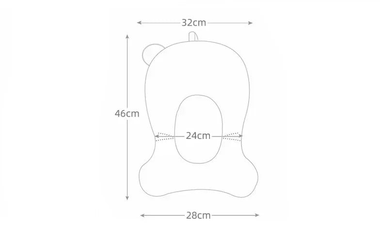 482D-Matelas de Support de Bain pour Bébé – Siège de Bain Pliable et Flottant