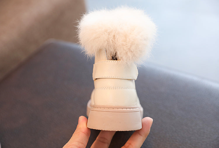 132C-Bottines Casual en Polyester pour Enfants – Élégance et Confort d'Hiver
