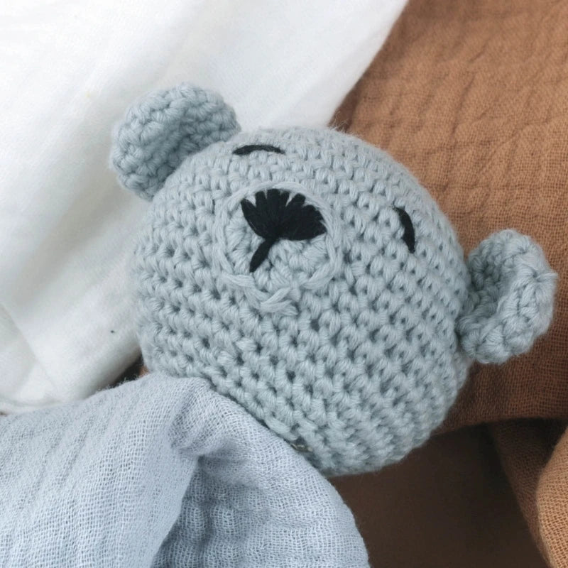 387- Bavoir Apaisant Respirant pour Garçon et Fille - Serviette de Bave pour Bébé avec Design Croche Bébé