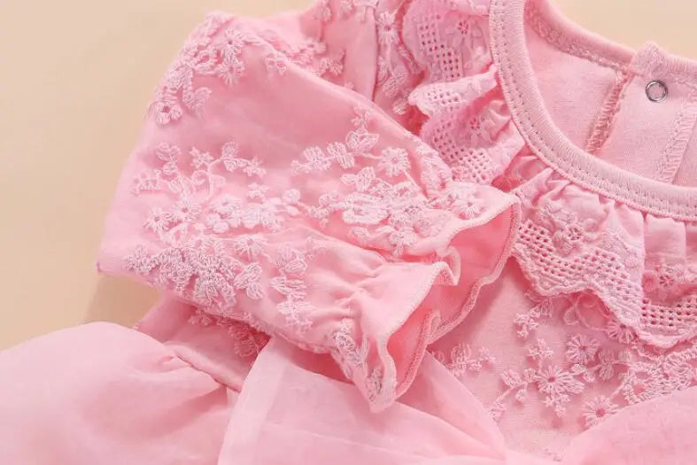 109-Tenue de Fête Bébé Fille - Robe avec Chaussures et Chaussettes pour Anniversaires et Baptêmes