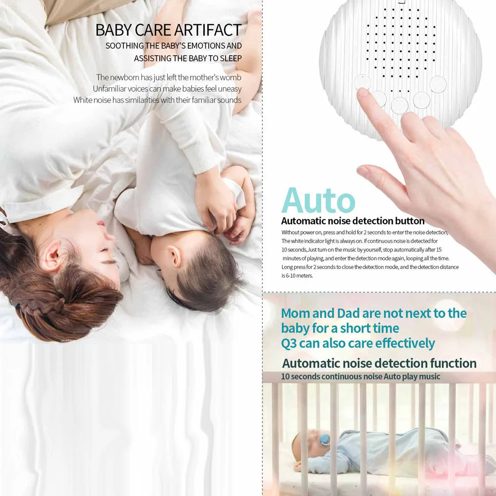 583-Machine à Sons Blancs Portable pour Bébé – Douceur et Sérénité pour le Sommeil !