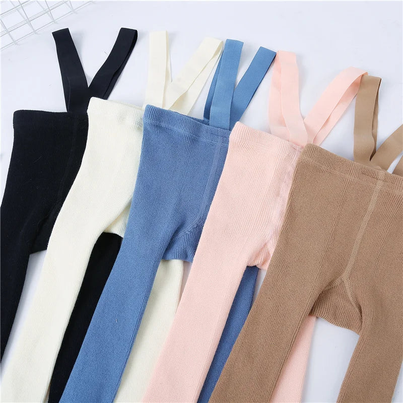 281-Collants pour Bébé avec Bretelles - Élégance Décontractée pour le Printemps 2024