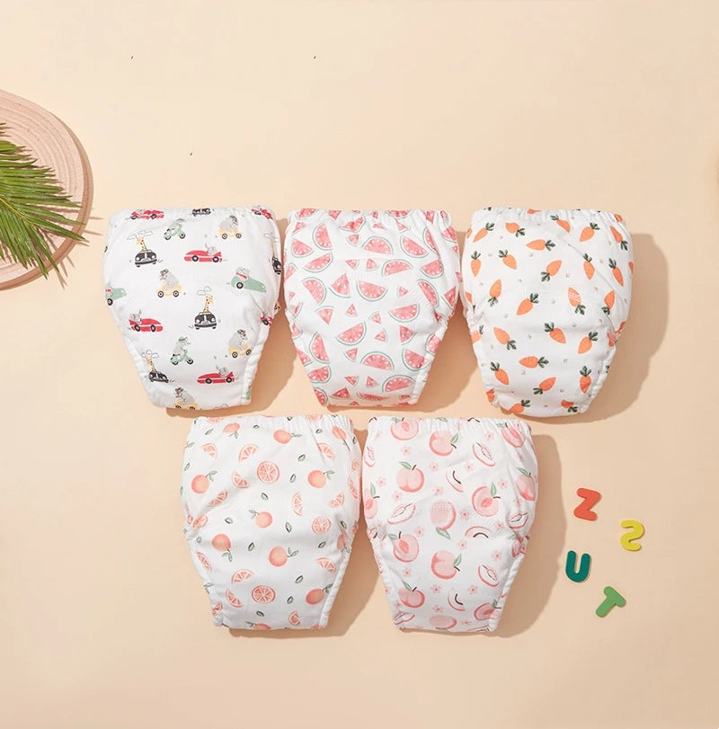 284-Couches réutilisables en coton imperméables à 6 couches – alliant confort et praticité pour bébé