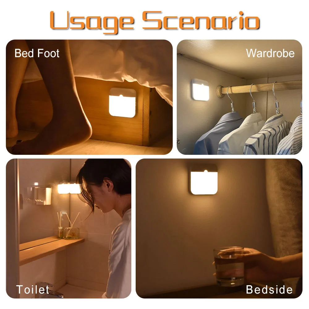 584-Lampe de Nuit LED avec Détecteur de Mouvement – Éclairez Votre Espace !
