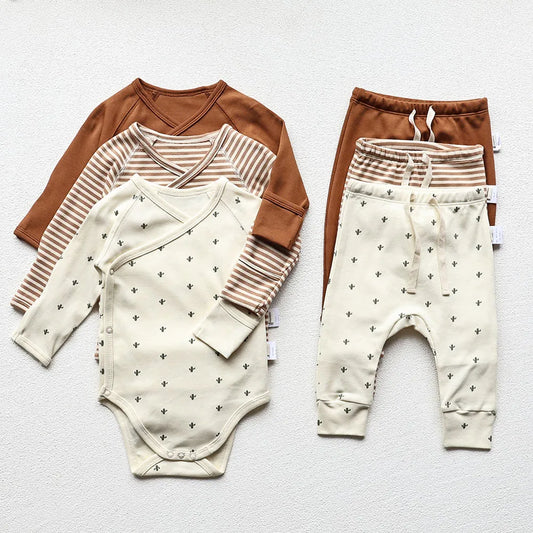 098- Bodysuit en Coton Long à Manches Longues pour Bébé - Confort et Style au Quotidien