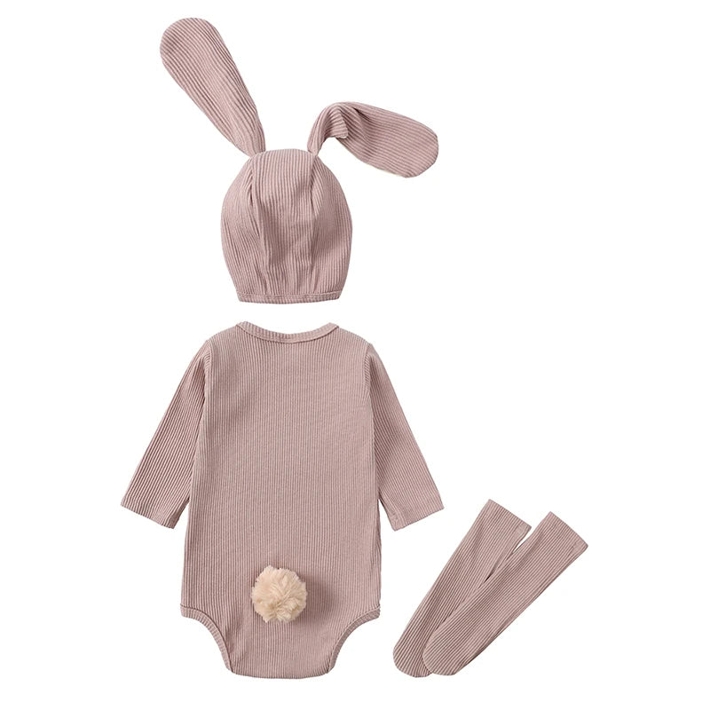 094A- Combinaison Lapin de Pâques 2024 pour Bébé – Ensemble Mignon 0-24 Mois