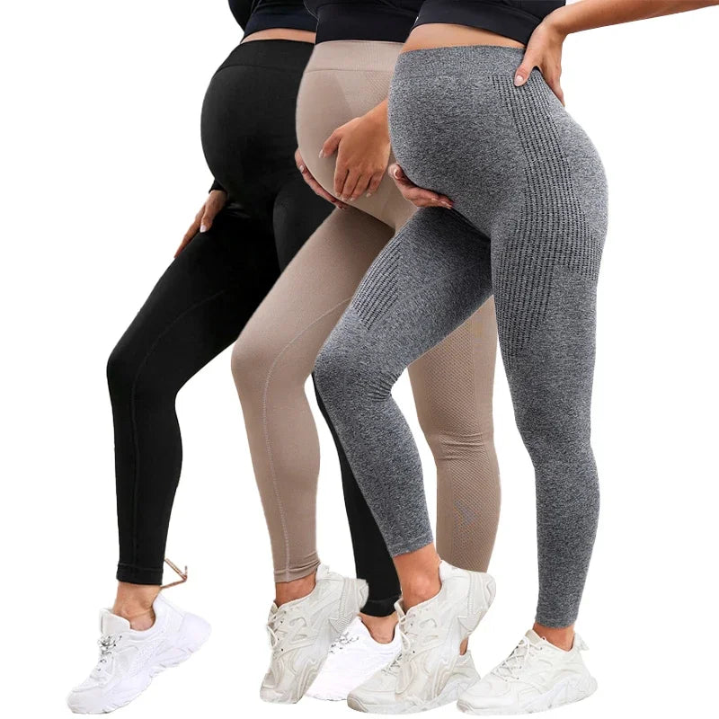 930-Legging Maternité Taille Haute Élastique – Support Ventre et Sculptant