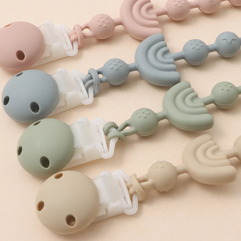 349-Clip de Chaine de Sucette en Silicone pour Bébé – Pratique et Adorable !