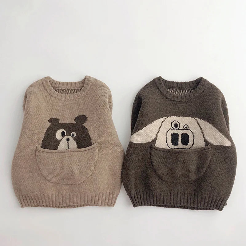 055-Pull en Tricot pour Enfants - Style Décontracté pour l'Hiver