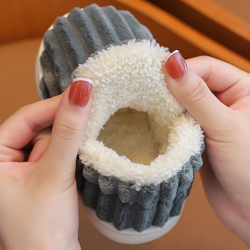 256B-Chaussons d'Hiver Enfants - Confort et Chaleur