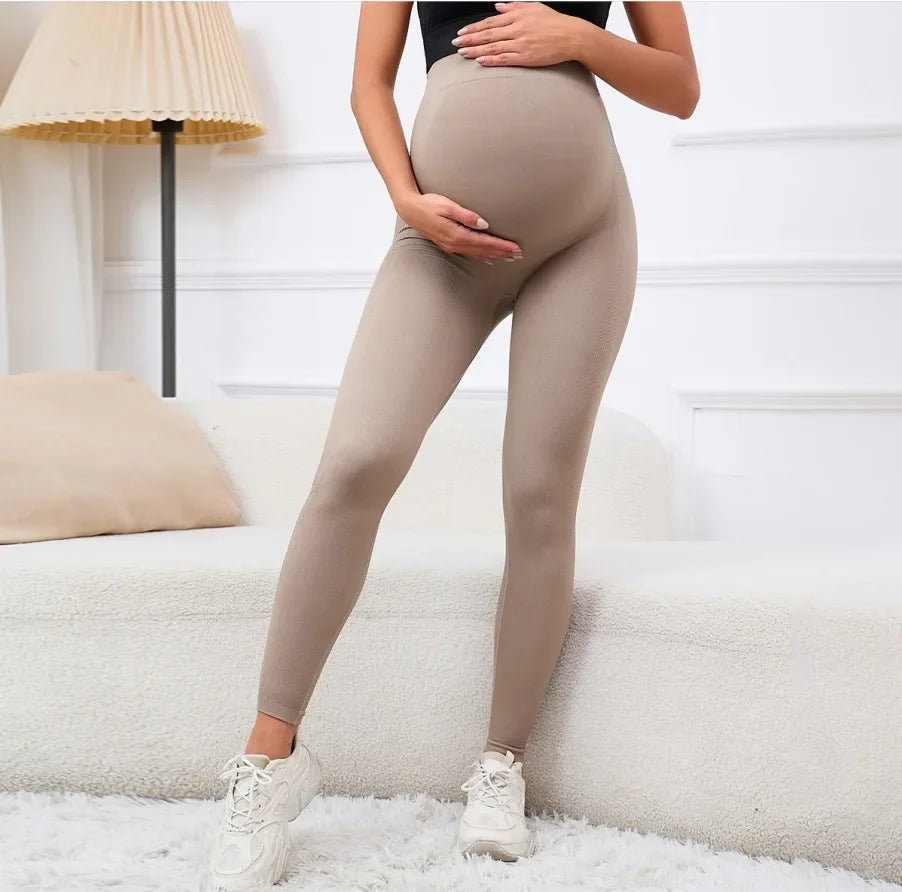 930-Legging Maternité Taille Haute Élastique – Support Ventre et Sculptant