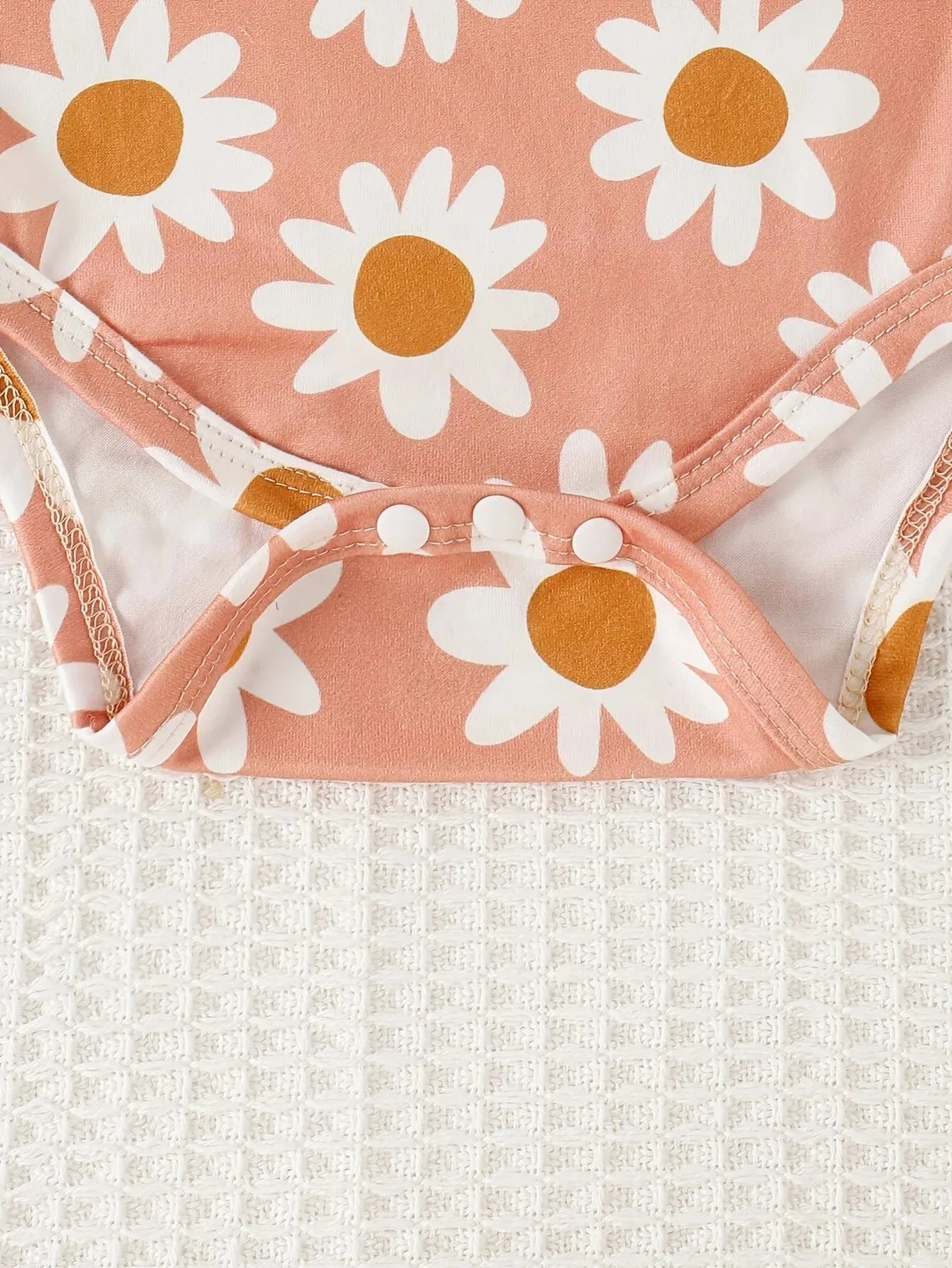 113H-Ensemble Combinaison Sling d'Été pour Bébé Fille - Motif à Pois et Fleurs
