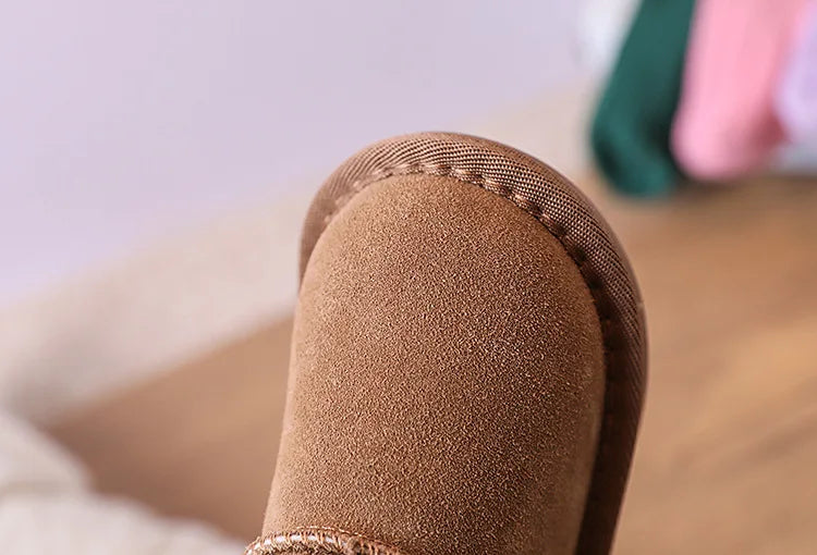 129D-Bottes d'Hiver en Cuir pour Bébés - Confort et Style pour les Petits Explorateurs
