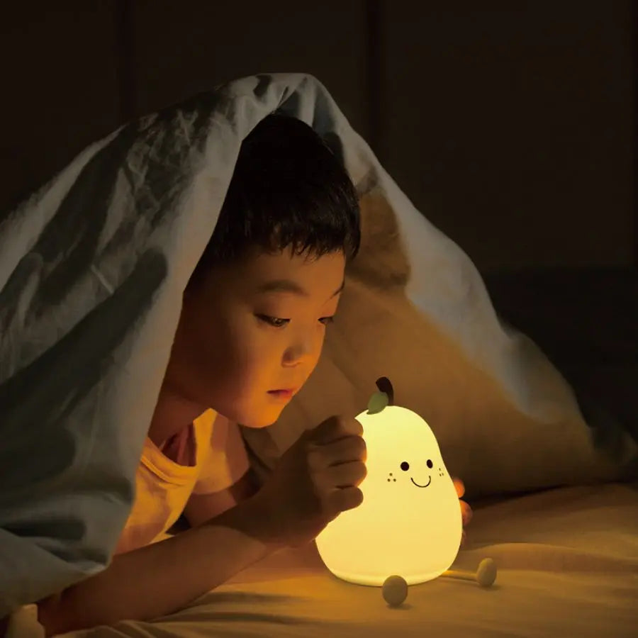 582-Lampe de Nuit LED en Forme de Poire – Un Éclat de Couleur pour les Enfants !
