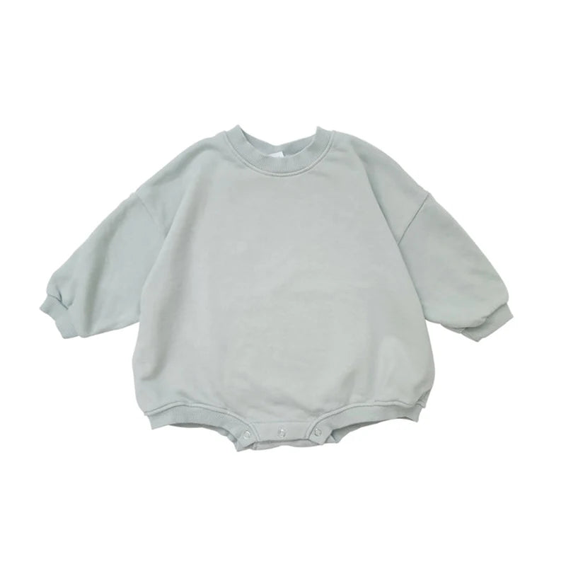 070C-Combinaison Oversize Bébé – Sweatshirt Romper en Coton pour Nouveau-né et Enfant