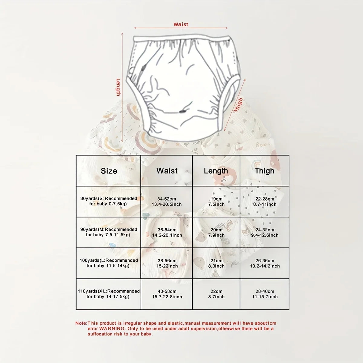 284-Couches réutilisables en coton imperméables à 6 couches – alliant confort et praticité pour bébé