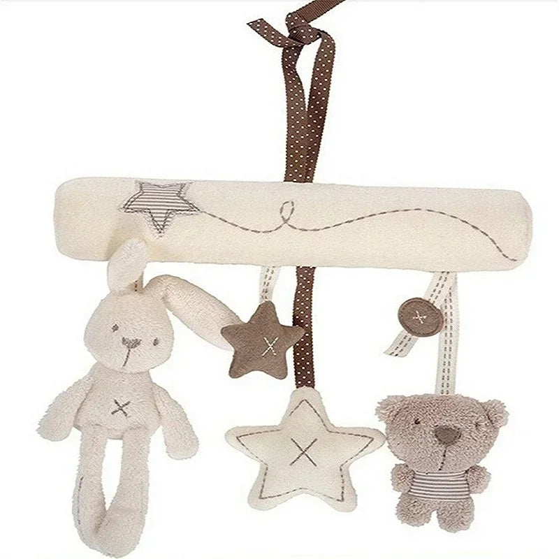 390-Jouet de Poussette en Peluche – Lapin Spiralé Adorable pour Bébé !