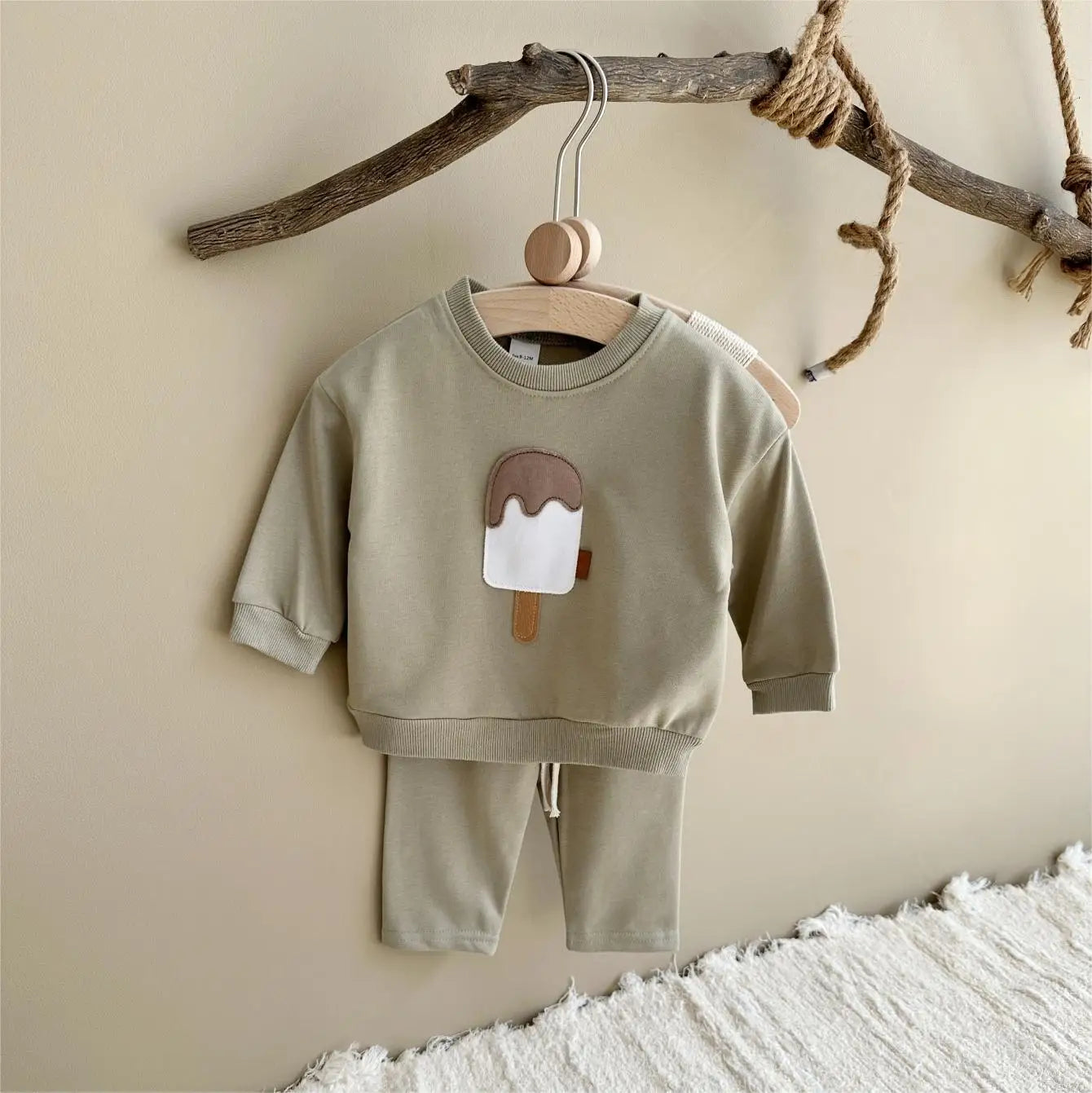 070A-Nouvel Ensemble Automne Bébé Garçon Fille – Ensemble 2 Pièces Casual en Coton