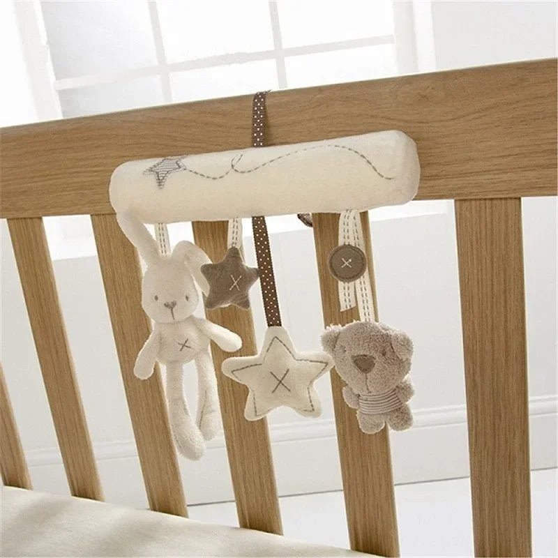 390-Jouet de Poussette en Peluche – Lapin Spiralé Adorable pour Bébé !
