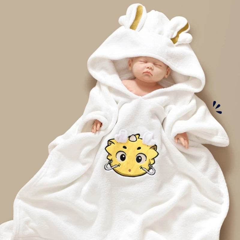 466-Robe de Bain à Capuche en Cartoon – Confort et Fun pour Votre Enfant !