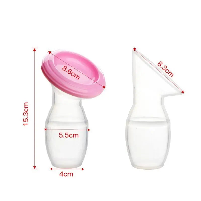 972-Tire-Lait en Silicone Portable – Réservoir de Lait Maternel avec Capuchon Anti-Poussière