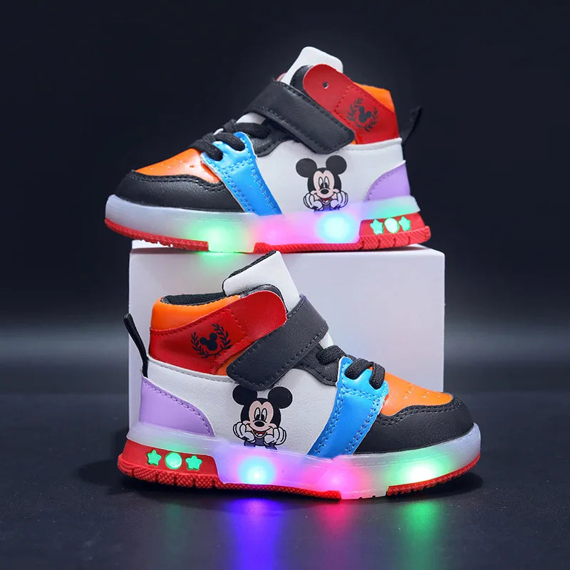 246-Baskets Enfant Disney Mickey avec Lumière LED