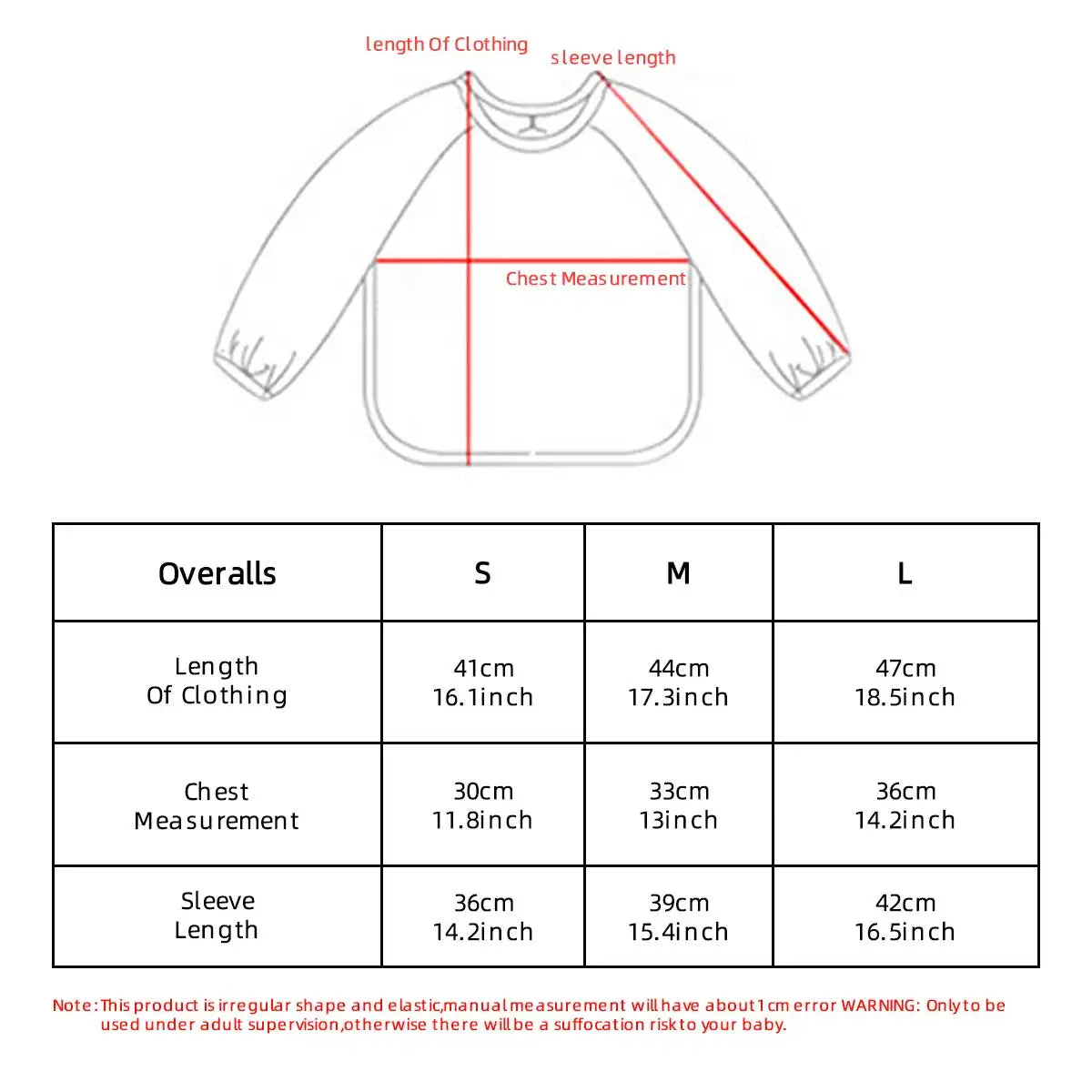 383-Bavoir en Similicuir à Manches Longues pour Bébé – Protection Pratique et Élégante