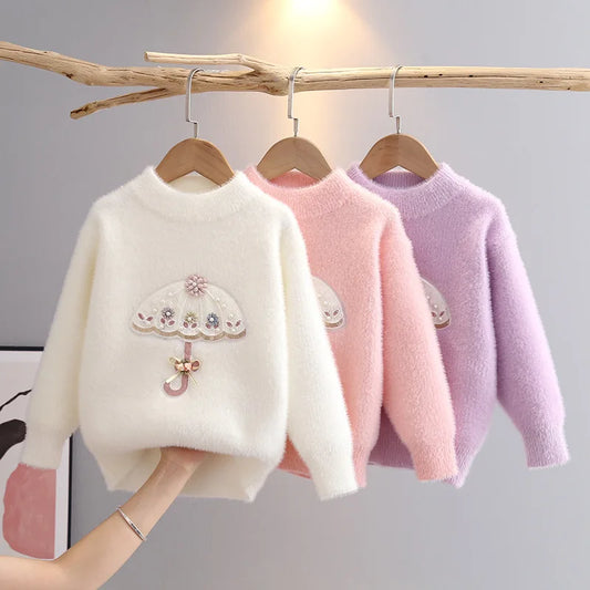 131-Pull Enfant Automne-Hiver 2023 - Motif Libellule