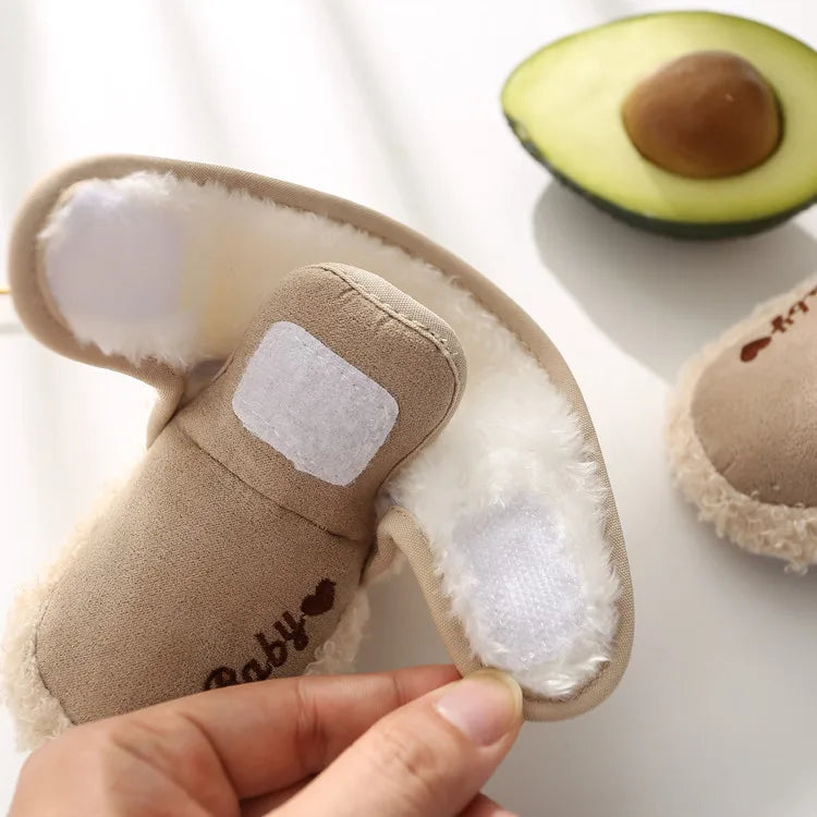 098D-Bottes de Neige Douillettes pour Bébé – Chaussons Antidérapants