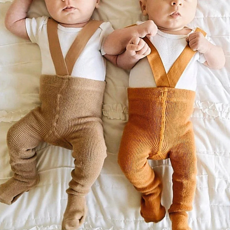 281-Collants pour Bébé avec Bretelles - Élégance Décontractée pour le Printemps 2024