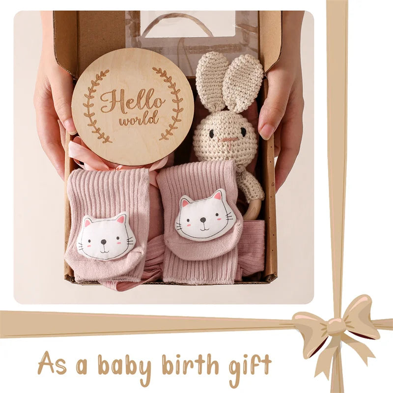 1003-Ensemble de Serviettes Bébé et Accessoires de Photographie - Cadeaux Souvenirs pour les Nouveaux-Nés