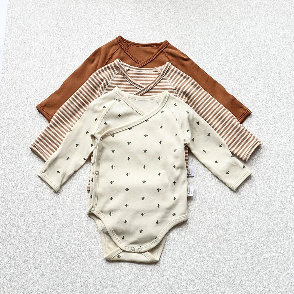 098- Bodysuit en Coton Long à Manches Longues pour Bébé - Confort et Style au Quotidien