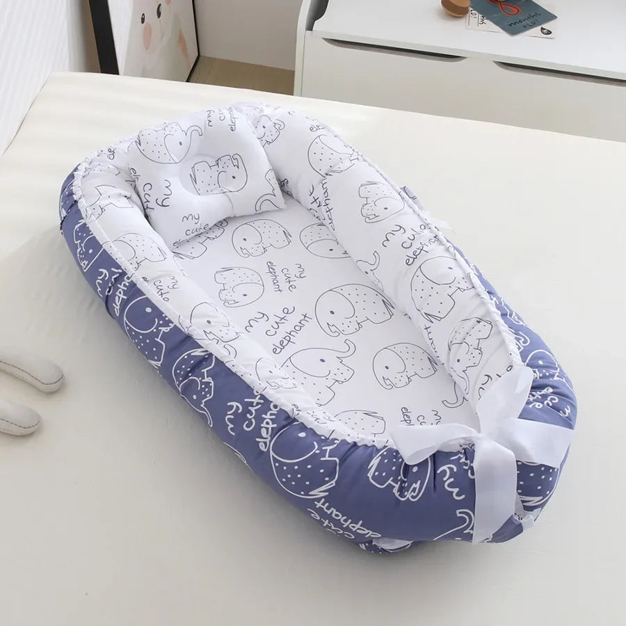 590B-Berceau Portable pour Bébé avec Coussin – Lit de Voyage pour Nourrissons et Tout-Petits