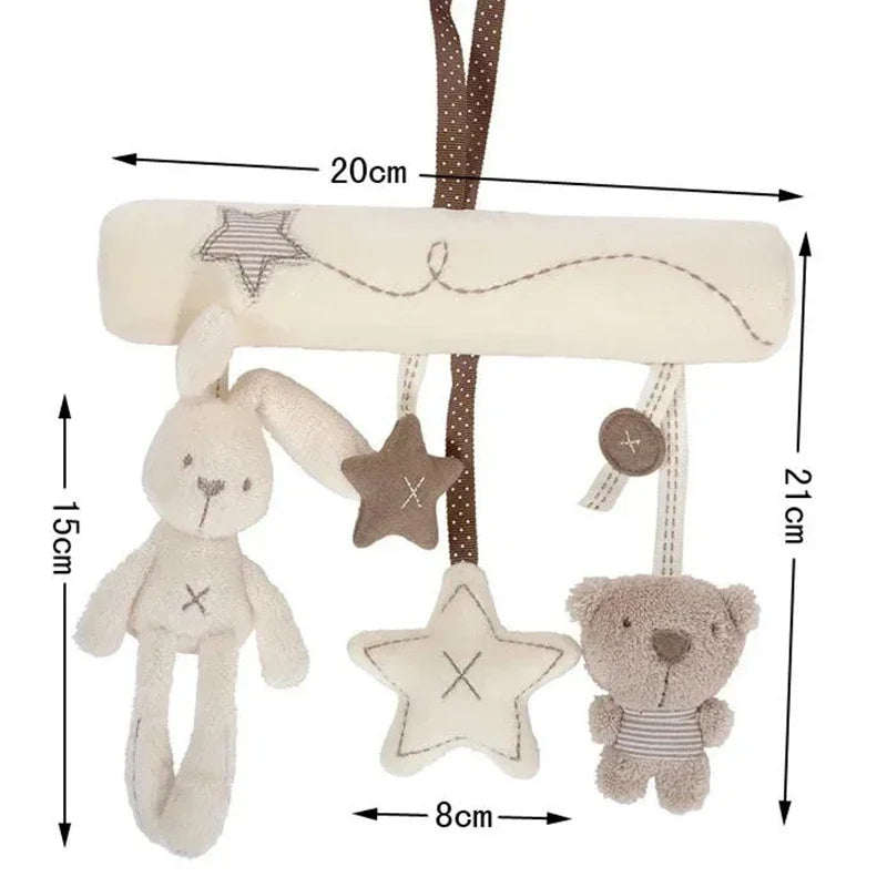 390-Jouet de Poussette en Peluche – Lapin Spiralé Adorable pour Bébé !