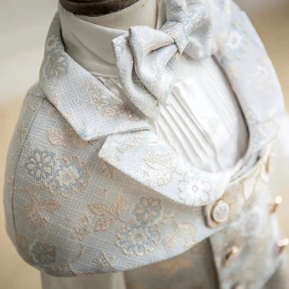 147-Costume Enfant en Jacquard - Élégant pour Mariage et Célébrations