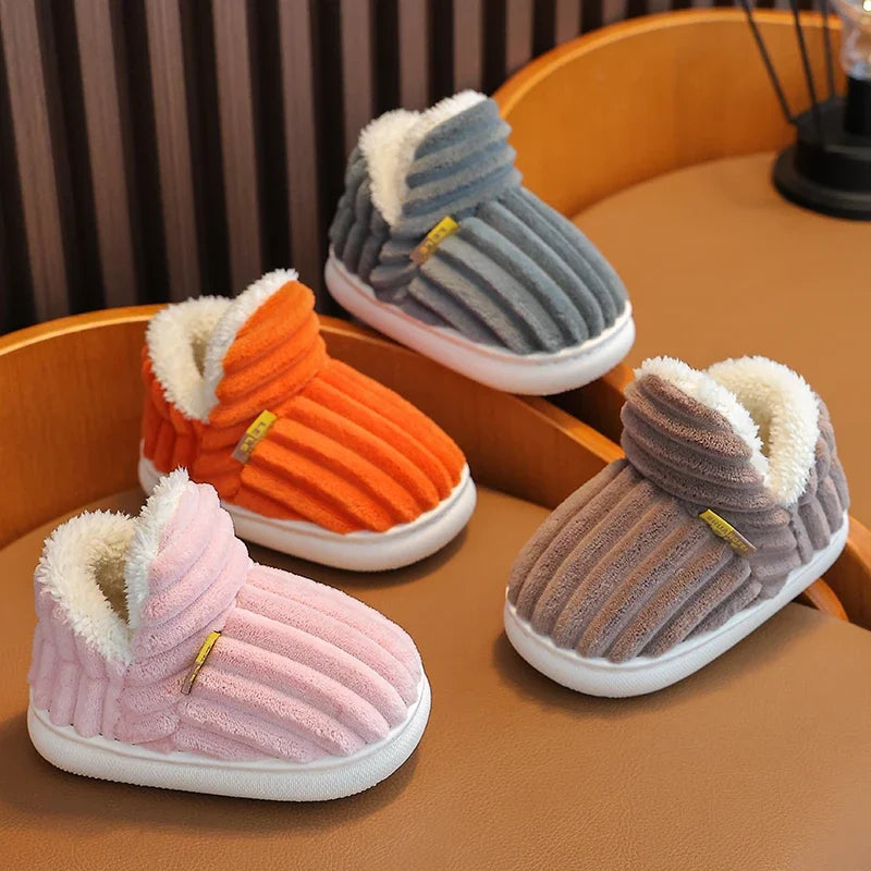 256B-Chaussons d'Hiver Enfants - Confort et Chaleur