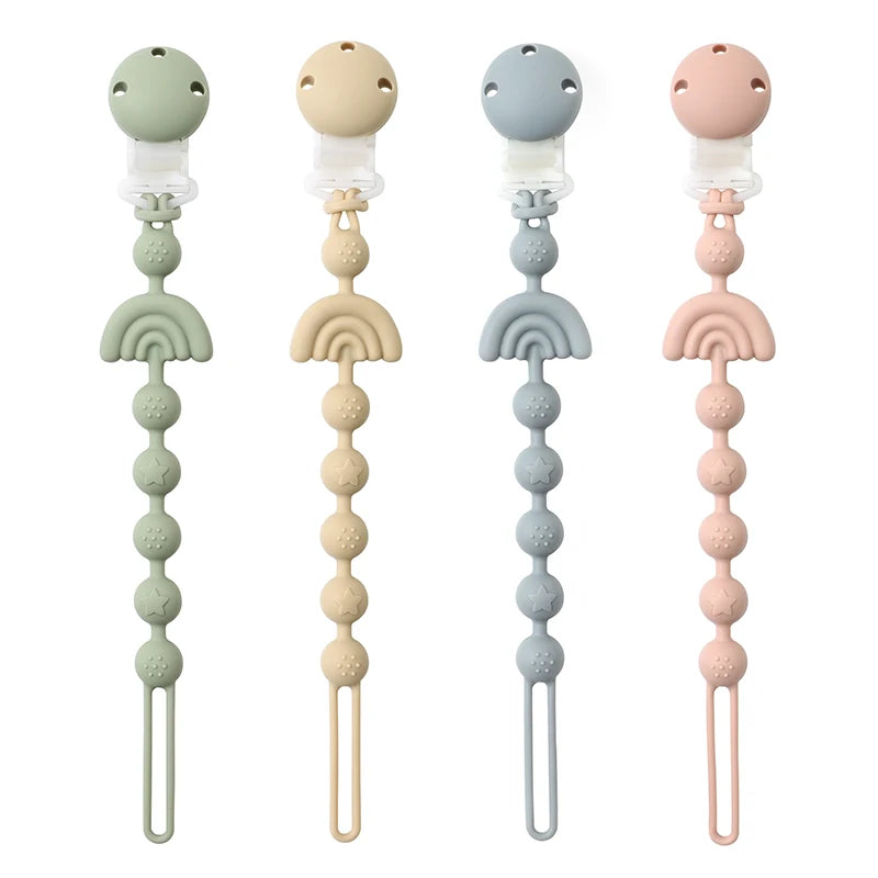 349-Clip de Chaine de Sucette en Silicone pour Bébé – Pratique et Adorable !